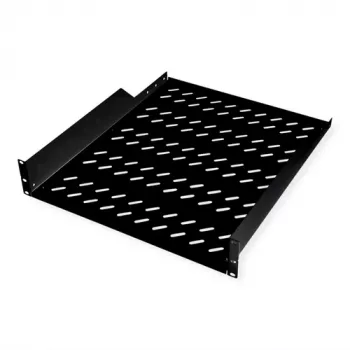 Rack shelf ROLINE 19-inch 2 U 550 T 25kg load capacity black