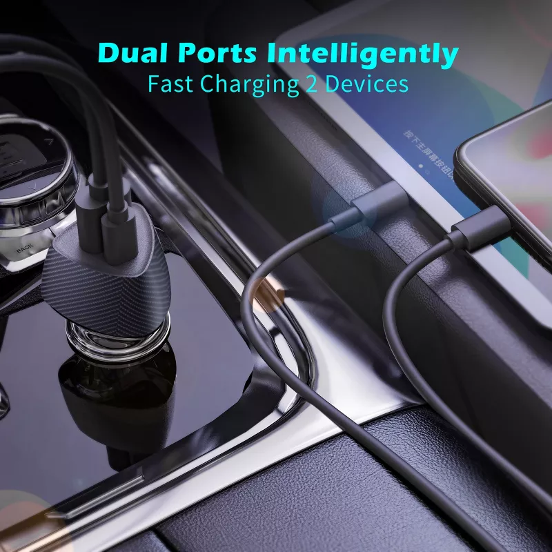 Car Charger Tellur FCC10 38W 6A PD20W QC3.0 — USB-C and USB-A vehicle power adapter