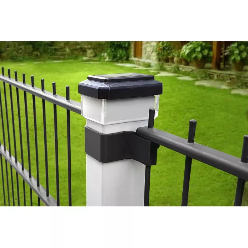 GB128 LED solar lamp fence post garden light, Black - Green Blue