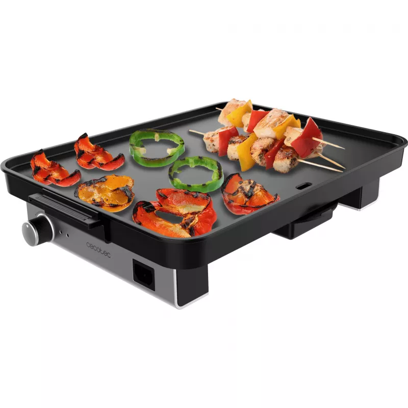 Table Grill Magnet 1800, Electric Grill Plate black/Silver, 1.800 Watt