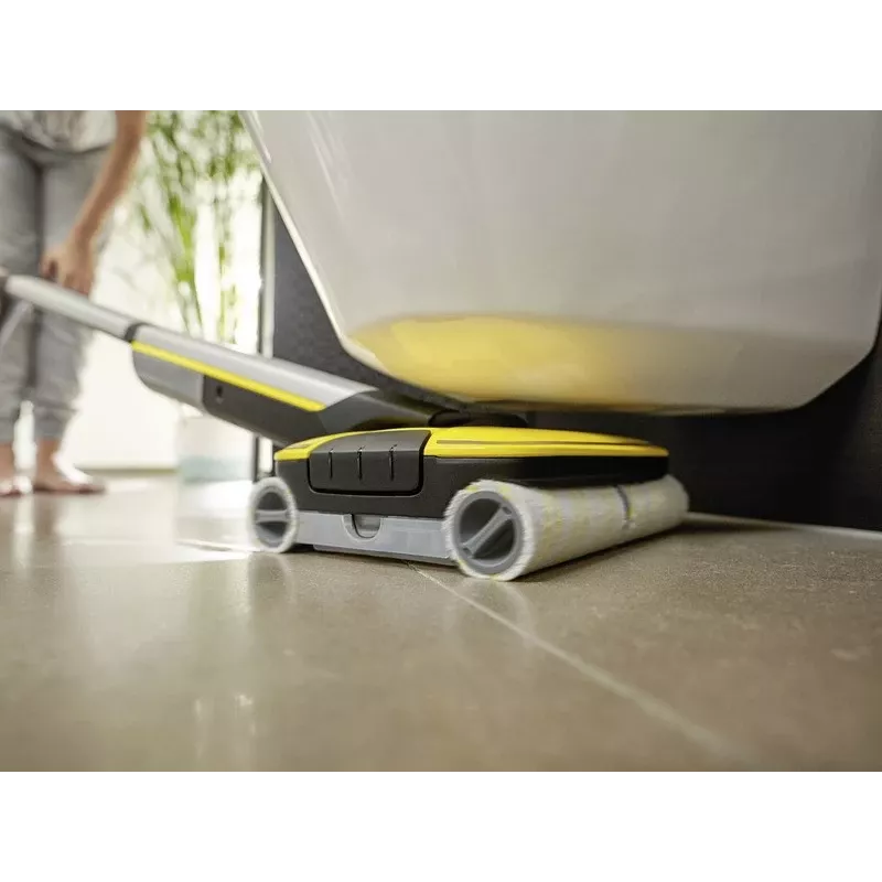 Kärcher FC 7 Cordless Electric broom Battery Dry&wet Bagless Silver, Yellow