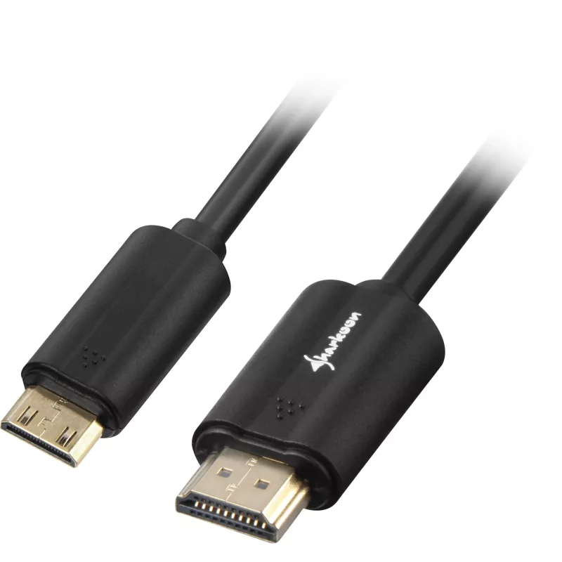 Adapter Cable HDMI Plug > mini HDMI Plug (black, 1 Meter, HDMI 4K)