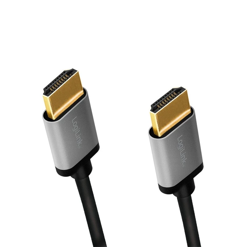 LogiLink CHA0101 HDMI AV Cable Black-grey 2m HDMI to HDMI Plugs