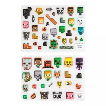 Paladone Minecraft Puffy Gadget Decals PP13218MCF — decorative puffy stickers for devices