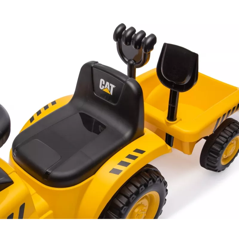 CAT vehicle Tractor with trailer yellow ride-on