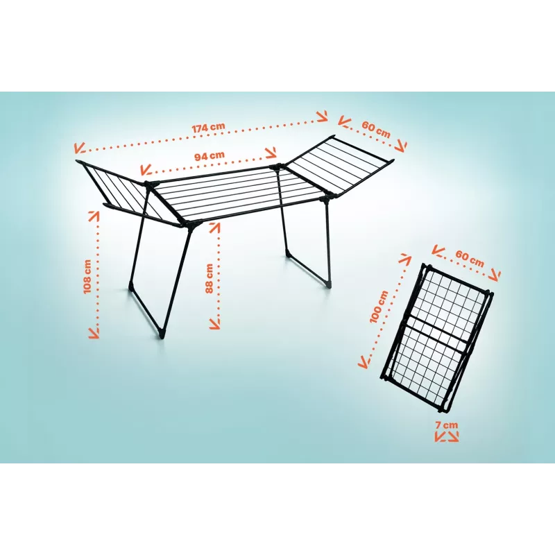 PROMIS SCOPELLO clothes dryer, extendable, black