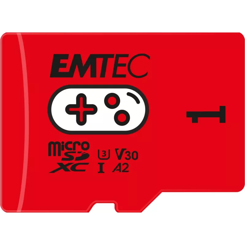 Flash Memory Emtec 1TB UHS-I U3 V30 A2 Gaming Rouge ECMSDM1TXCU3G