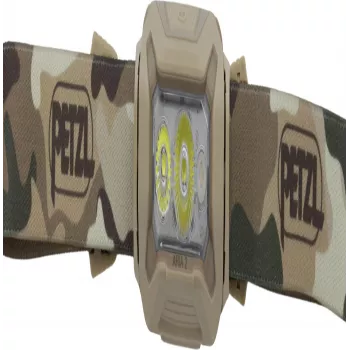 Headlamp Petzl ARIA 2 RGB camo — rechargeable headlamp, adjustable beam, RGB modes (E070BB01)