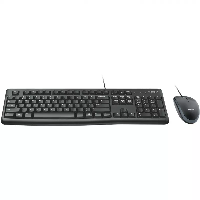 Desktop MK120, wired, USB, QWERTZ, black, mouse included