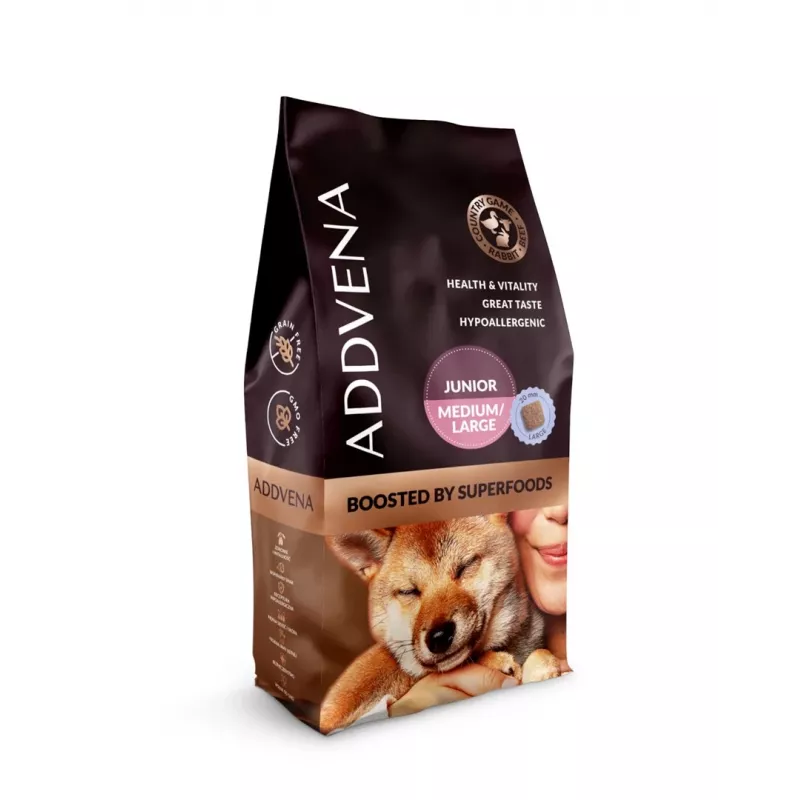 ADDVENA Boosted by superfoods Junior Medium/Large Beef - dry dog food - 10kg