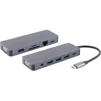 Laptop Dock S/CONN 14-05028 Wired USB 3.2 Gen 1 Type-C Grey