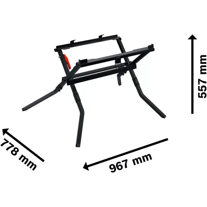 Transport and work table Bosch GTA 571 Professional for table saws GTS 70-216 and GTS 18V-70 (black)