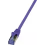 LogiLink CQ303VS RJ45 network cable, patch cable CAT 6a S/FTP 1.00 m purple flame retardant, halogen