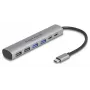 DeLOCK 64232 Laptop Dock Wired USB 3.2 Gen 1 Type-A Type-C Grey
