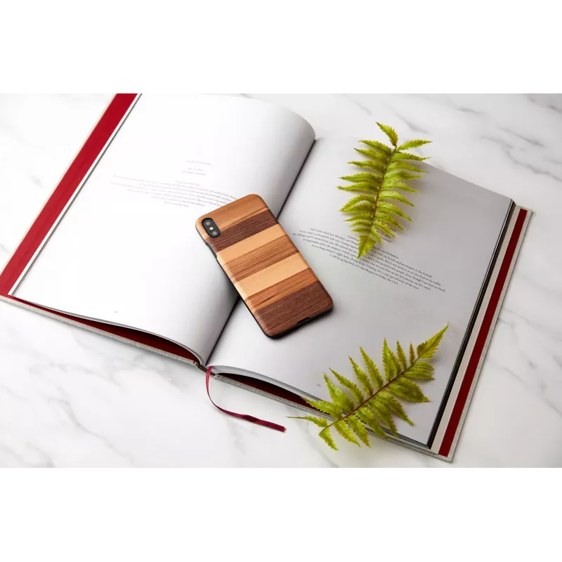 Smartphone case man and wood for iPhone XS Max — black