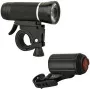 Bicycle LED Light Set FISCHER ALU 30/15 Lux — front 30 lx / rear 15 lx, aluminum housing, up to 50,000 h lifetime
