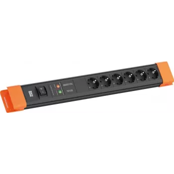 Bachmann CONNECTUS 6xCEE7/3 1xGVS 1x switch 2.0m CEE7/7 Sw/Or (BM005915)
