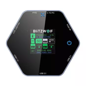 Docking station BlitzWolf BW-TH16 8in1 USB 100W with LCD smart display