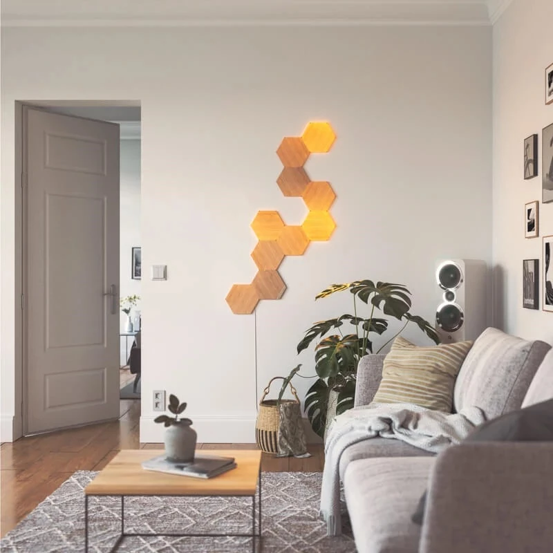 Mood Lighting Nanoleaf Elements Wood Look Hex Exp Pk 3