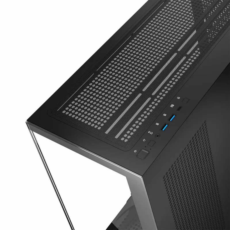 PC case MODECOM Volcano Stellar NF ATX midi tower, tempered glass, black, supports ATX/micro ATX, GPU up to 420mm, CPU cooler 175mm