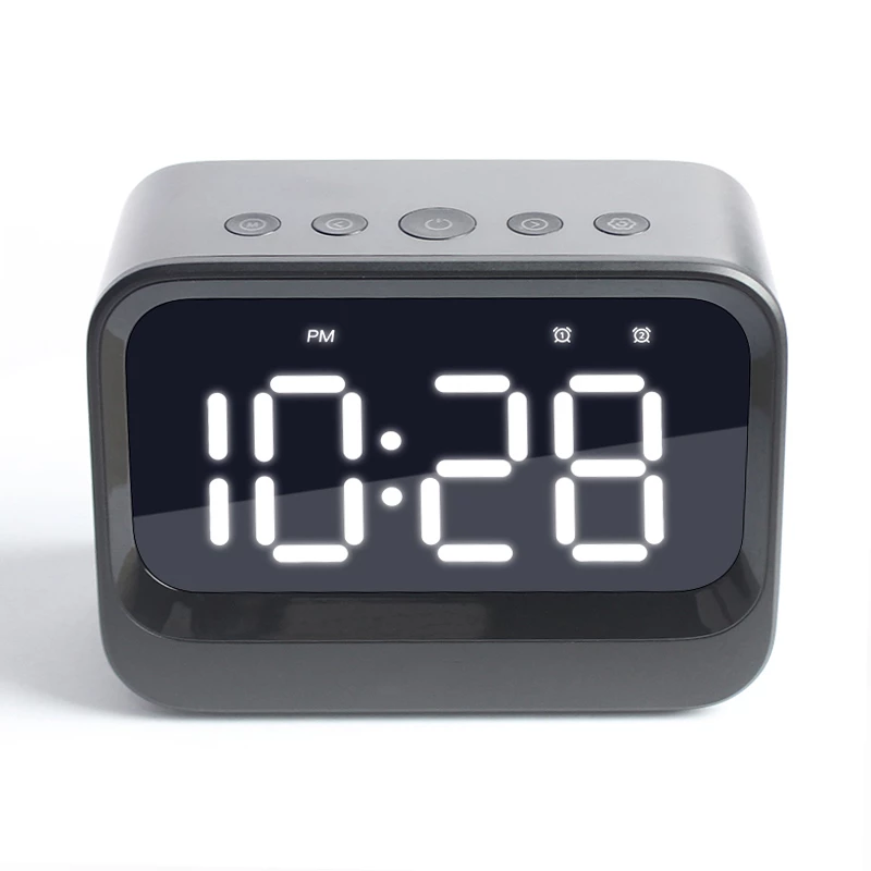 Digital alarm clock Denver EC-53B Black LCD Bluetooth Battery
