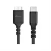USB cable MediaRange MRCS257 0.5 m — Micro-USB B to USB-C, USB 3.2 Gen 1 (5 Gbit/s), black