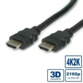 VALUE HDMI Ultra HD with Ethernet - Video-/Audio-/Network Cable - HDMI - HDMI, 19-pin (M) - HDMI, 19-pin (M) - 3 m - Double Insulation - Black (11.99.5682)