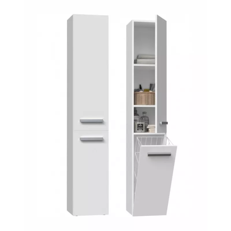 Bathroom cabinet NEL IV 31x30x174 cm, matte white
