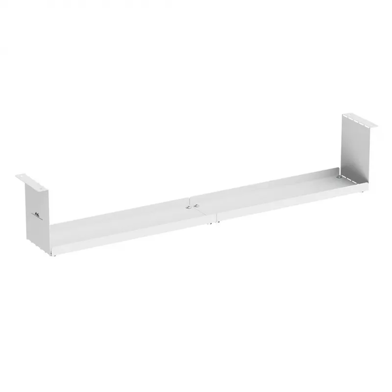 Maclean compact under-desk cable organizer, max load 5kg, white, MC-107 W