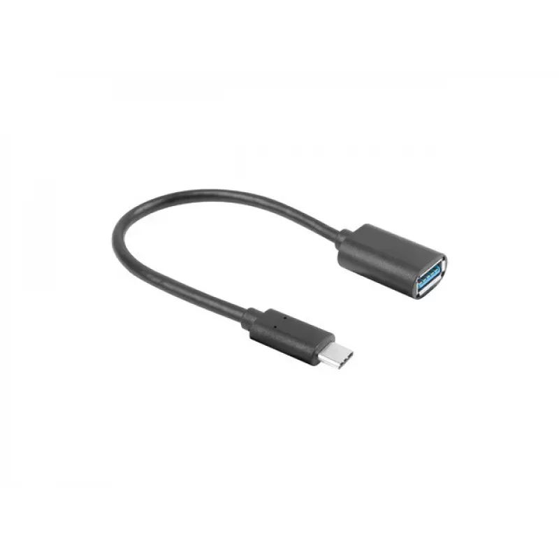 LANBERG AD-UC-UA-04 adapter USB TYPE-C M - USB Type-A F 15cm Black