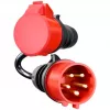 Adapter for Gemini flex 11 kW, CEE Red Three-Phase Power 16A > CEE Red 32A (black, 30cm)