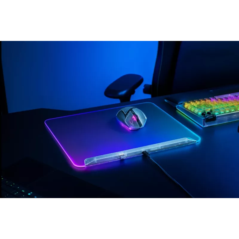 Gaming mouse pad Razer Firefly V2 Pro White — RGB backlit, USB-powered, non-slip base