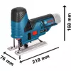 Battery-Jigsaw GST 12V-70 Professional, 12 Volt (Blue/black, 2x Lithium-Ion Battery 3,0Ah, in L-BOXX)