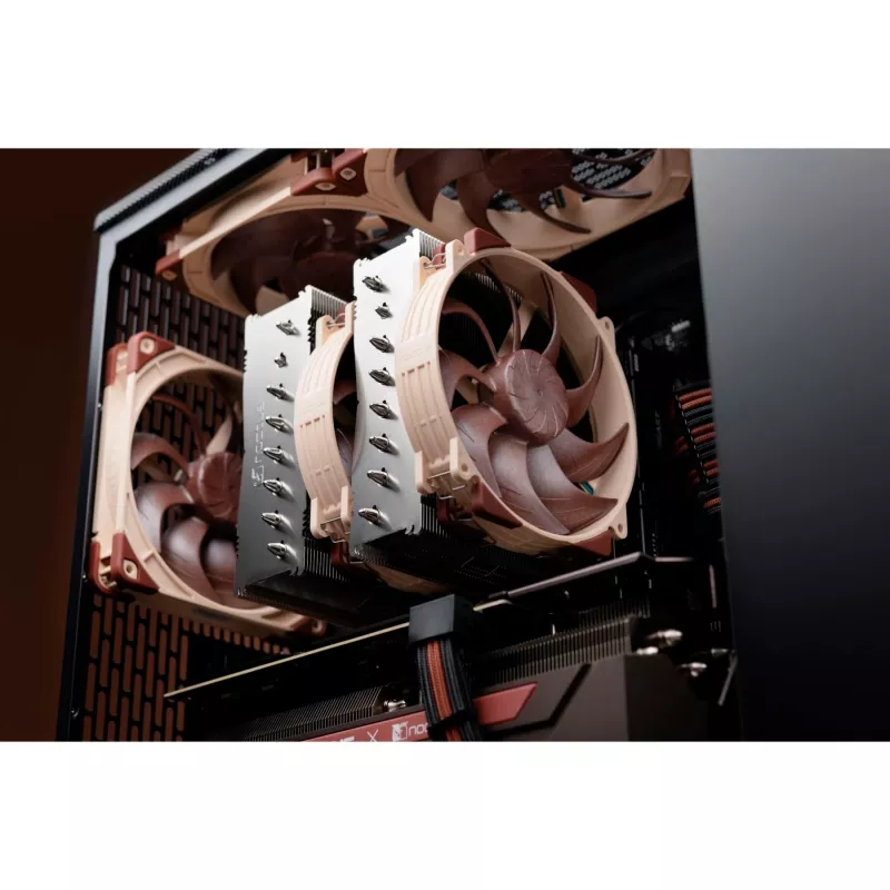 Air cooler Noctua NH-D15 G2 HBC, dual 140 mm fans, 1250–1500 RPM, 155.6 m³/h, 12 V, copper, 152×150×168 mm