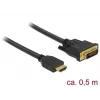 Video Cable Adapter DeLOCK 85651 0.5m HDMI Type A DVI Black