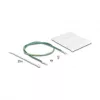 DELOCK 19 inch Keystone Patch Panel 24-port angled with strain relief, 1U, black, 482.6×125.5×44.2 mm