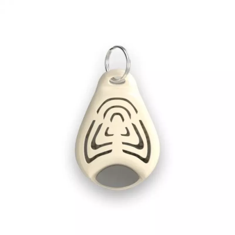 Ultrasonic tick repeller TICKLESS PRO-104BE for pets — wearable, battery-powered, waterproof, 1.5 m range, beige