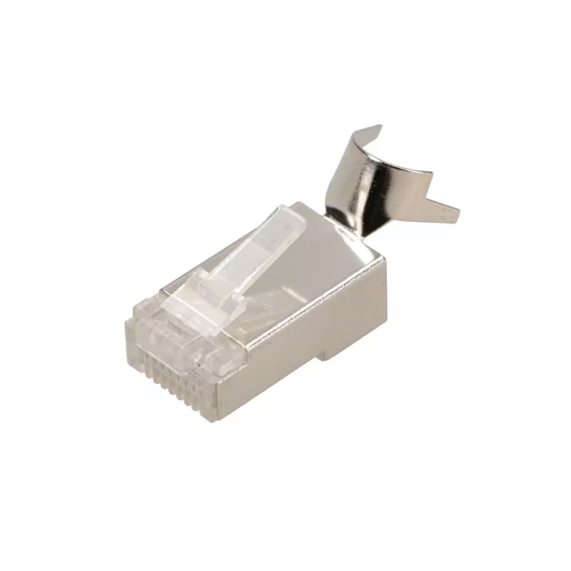 RJ45 connector Extralink CAT6A FTP 8P8C, transparent, male/female, 1 pc