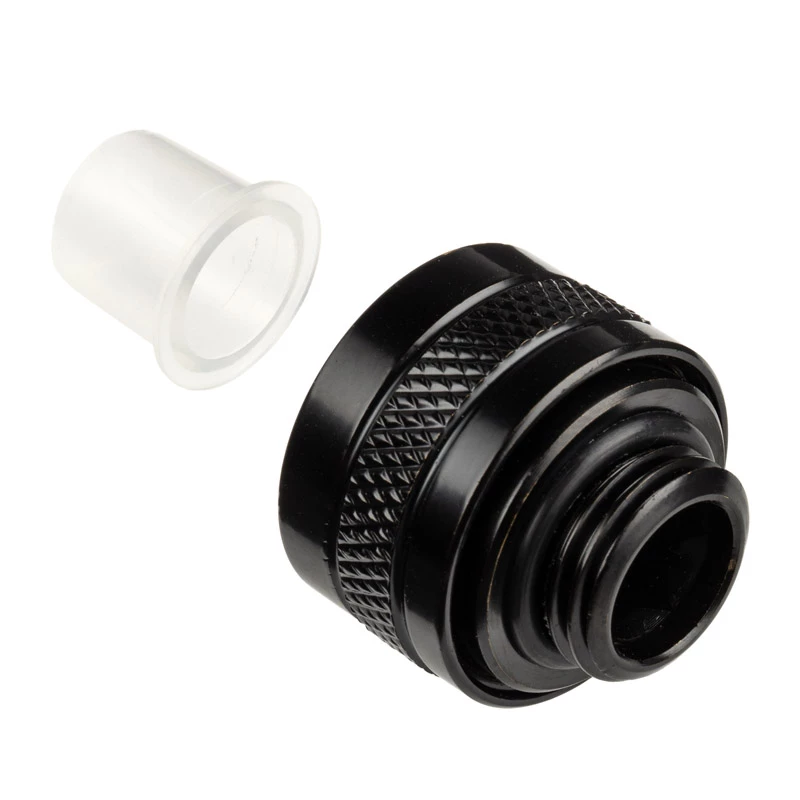 Fitting Alphacool 17471 — brass black, Ø22 mm, height 20 mm