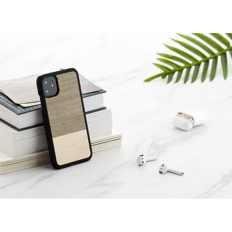 Smartphone case man and wood for iPhone 11 — black, protective cover
