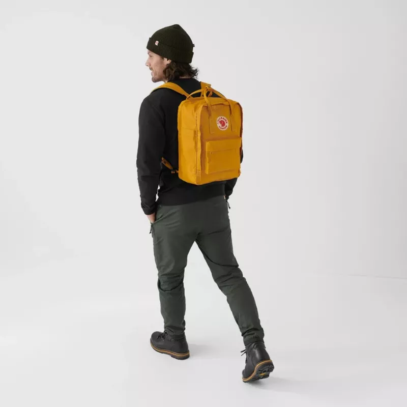 Backpack Fjällräven Kanken Laptop 13 inch — Casual city backpack, Yellow, 250×160×350 mm, Polyamide/PP/Vinyl