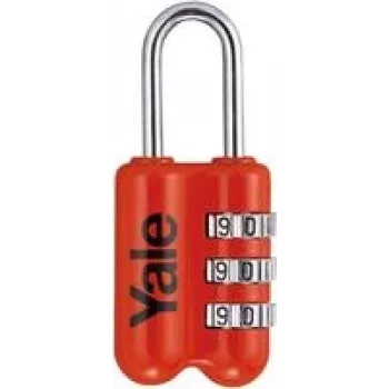 YALE YP2/23/128/1R Padlock 23 mm Red combination lock (YP2/23/128/1R)