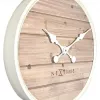 NeXtime klok 3134wi Plank, Ø50 cm, Wall, White