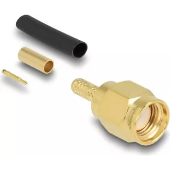 SMA crimp plug DELOCK 91780 for RG-174 / RG-316 coaxial cable with heat-shrink sleeve