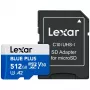 MicroSDXC memory card Lexar BLUE PLUS 512 GB, UHS‑I, Read 170 MB/s, U3/V30