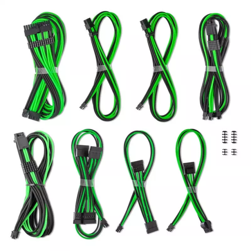 CableMod 12V-2x6 12VHPWR ModMesh cable kit C-Series Pro for PCIe power CM-PCSR-16X2KIT-NKKLG-R-SS
