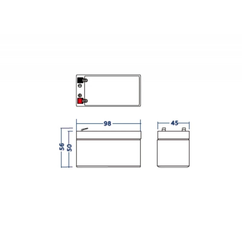 Battery AGM VRLA 12V 1.3Ah Sans Entretien
