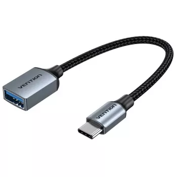 Vention USB 3.0 C small to A Female OTG Cable 0.15M Gray Aluminum Alloy Type