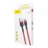 USB 2.0 A to USB-C cable Baseus CATKLF-B09 1m QC3.0 nylon braided red, fast charging and data sync