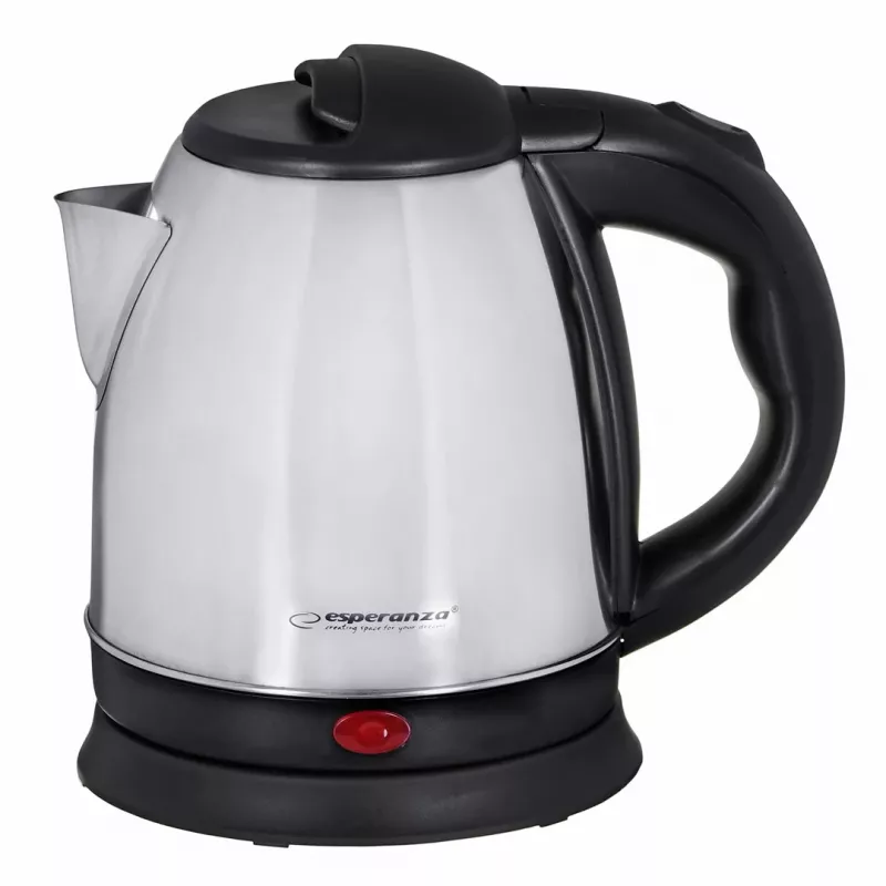 Electric kettle ESPERANZA 1.0 L stainless steel and plastic, 1350 W, cordless, auto shut-off